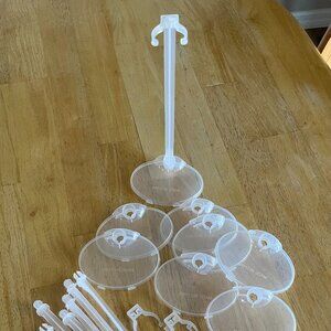 Adjustable Transparent Plastic Display Holder/Doll Stand - Includes 8 Stands